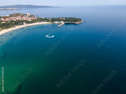 Aerial view of South Beach of town of Kiten, Bulgaria