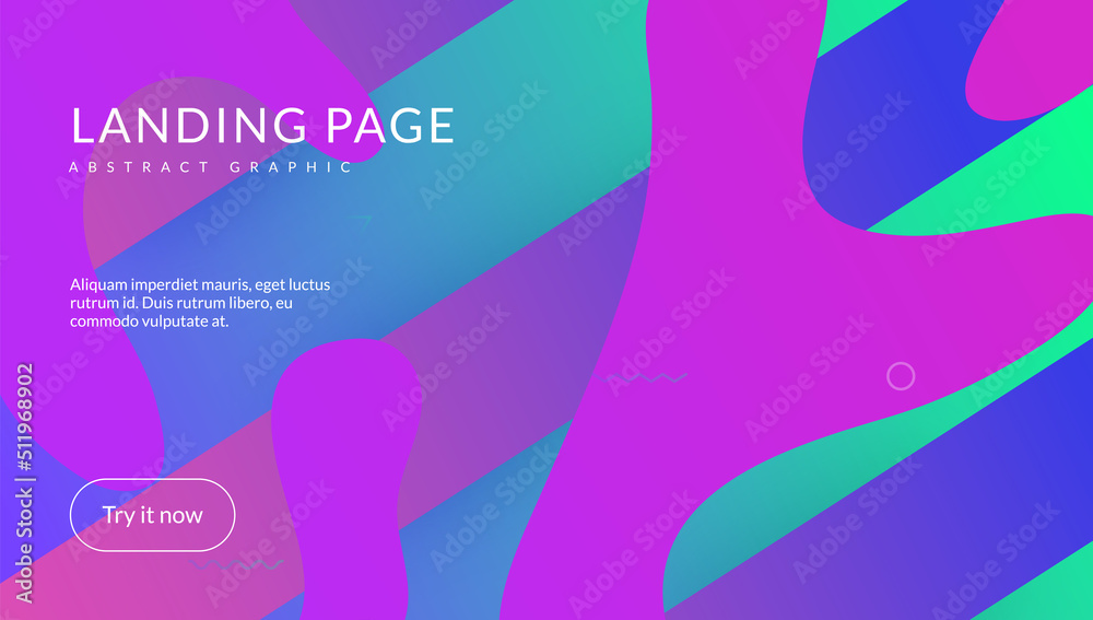 Abstract Flyer. 3d Modern Poster. Horizontal Geometry. Futuristic Website. Blue Memphis Cover. Neon Layout. Trendy Frame. Art Landing Page. Magenta Abstract Flyer