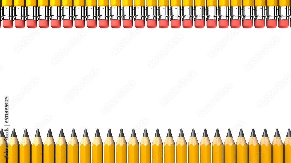 Pencils on white background.
3DCG illustration.
Pencils on white background.
3DCG illustration.