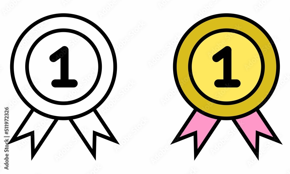 Illustration Vector Graphic of Award, badge, medal Icon