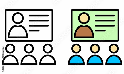 Illustration Vector Graphic of Analytics, business, conference Icon
