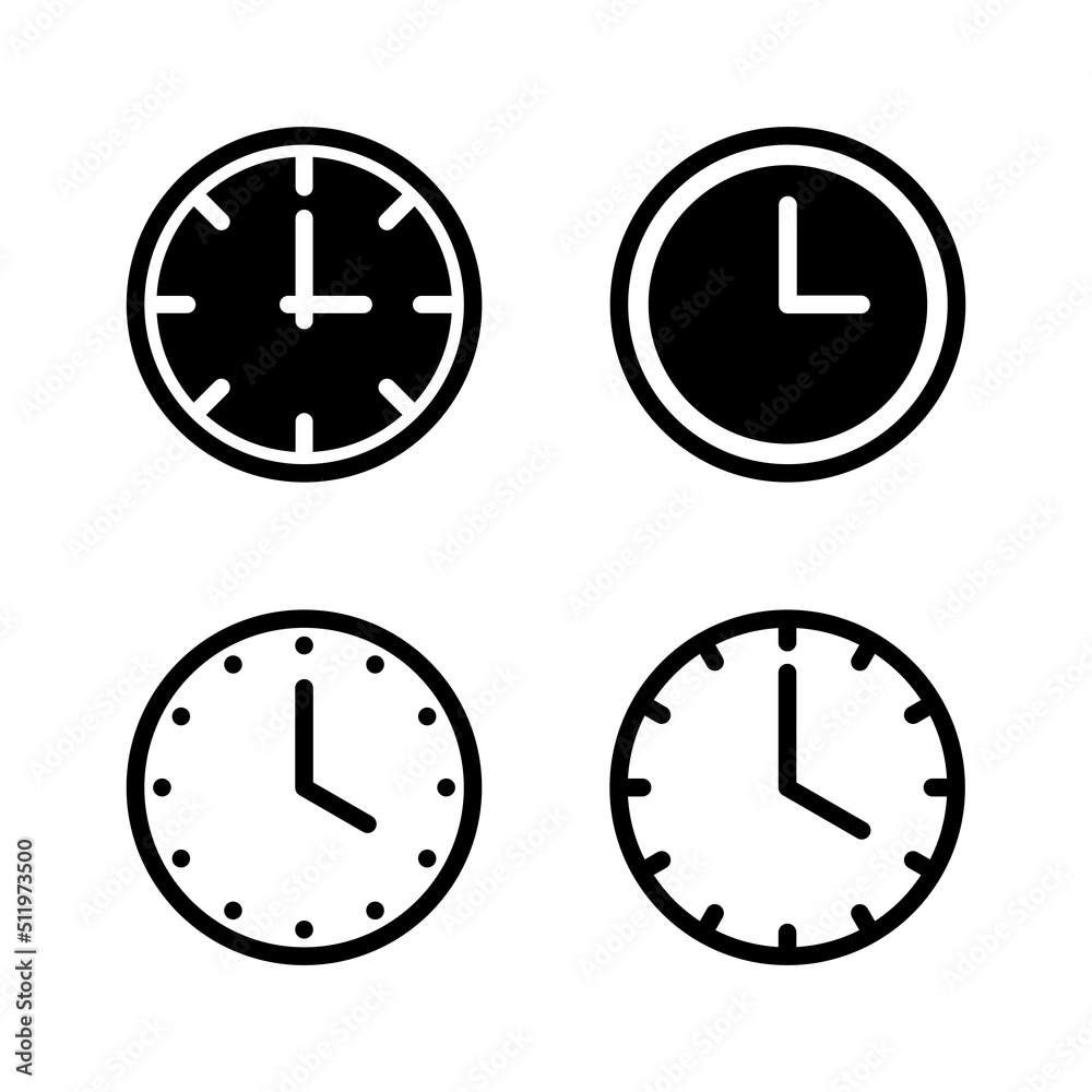 Clock icon vector. Time sign and symbol. watch icon Clock icon vector. Time sign and symbol. watch icon