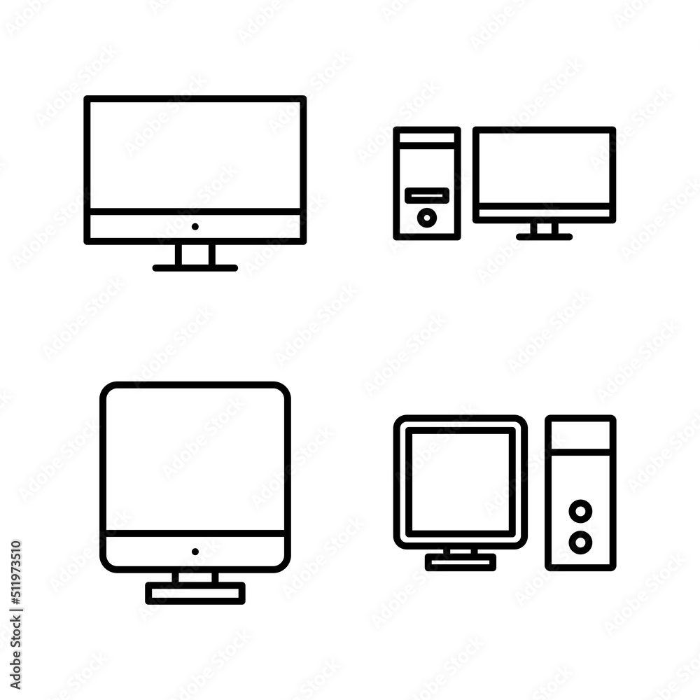 Computer icon vector. computer monitor sign and symbol Computer icon vector. computer monitor sign and symbol