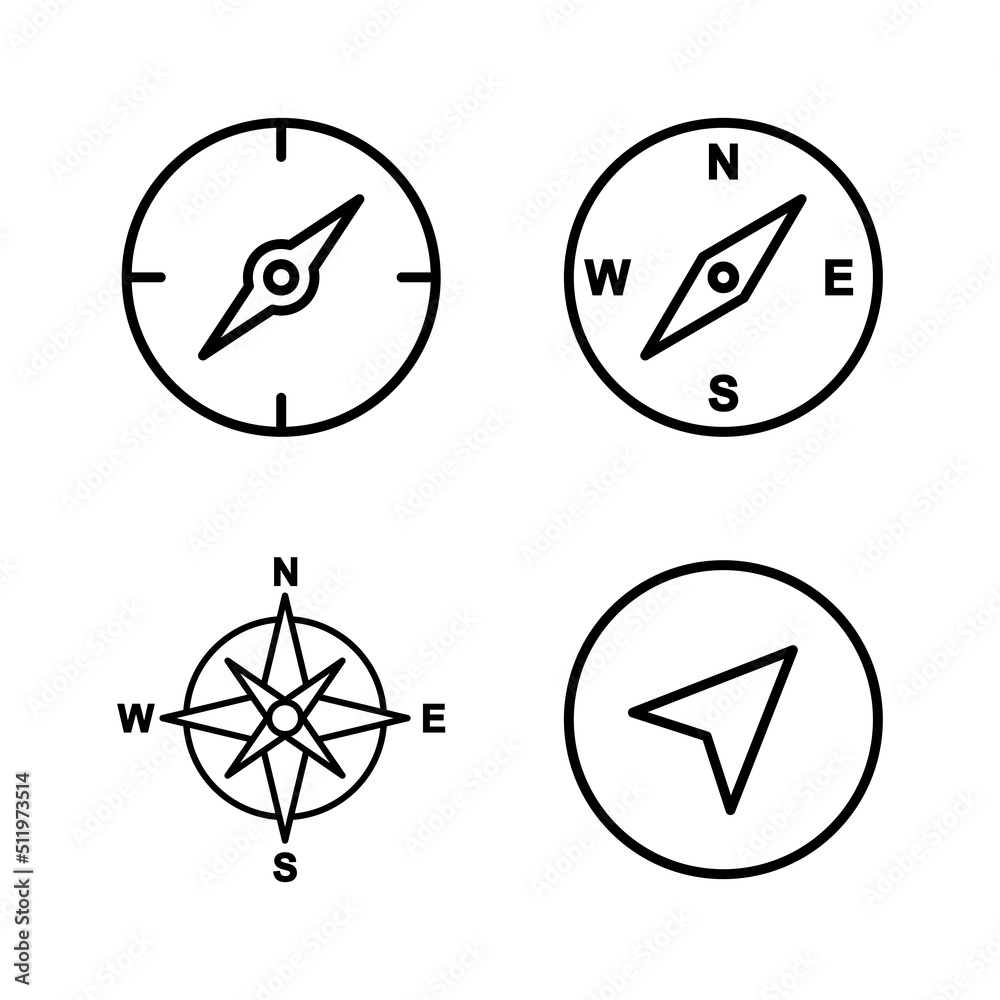 Compass icon vector. arrow compass icon sign and symbol Compass icon vector. arrow compass icon sign and symbol