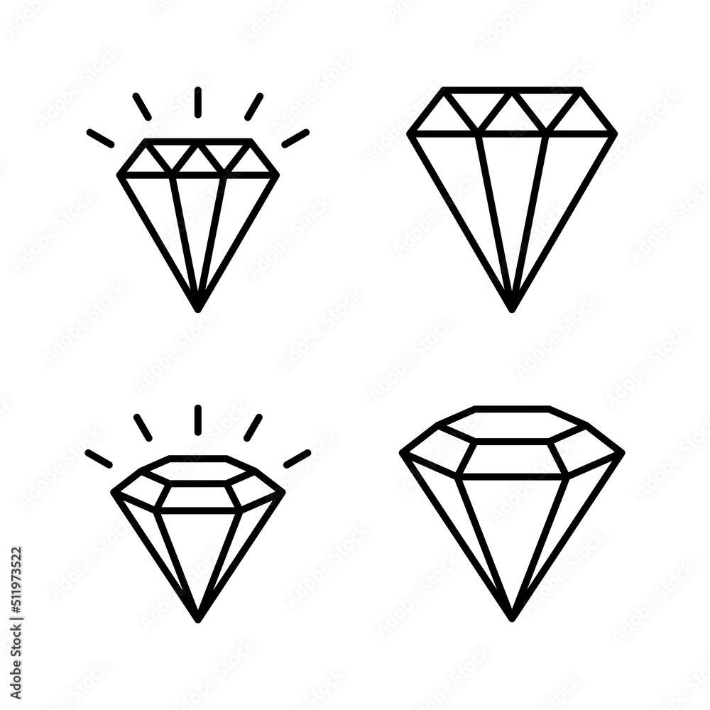 Diamond icon vector. diamond gems sign and symbol Diamond icon vector. diamond gems sign and symbol