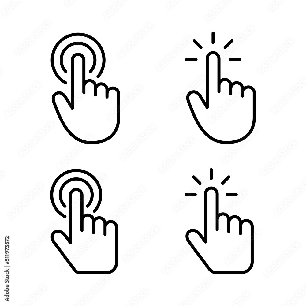 Hand cursor icon vector. cursor sign and symbol. hand cursor icon clik Hand cursor icon vector. cursor sign and symbol. hand cursor icon clik