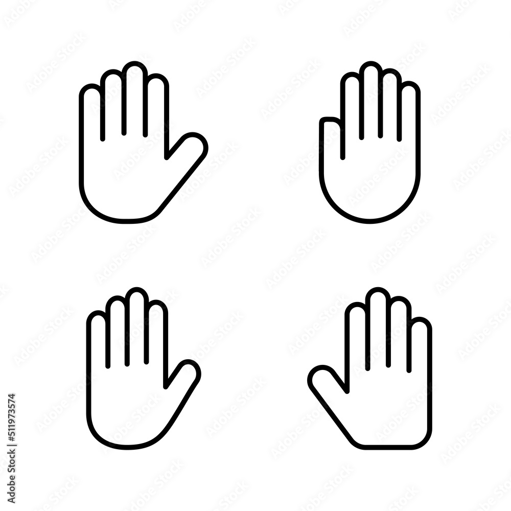 Hand icon vector. hand sign and symbol. palm Hand icon vector. hand sign and symbol. palm