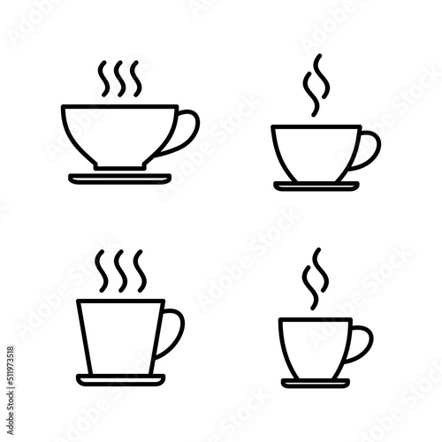 coffee cup icon vector. cup a coffee sign and symbol