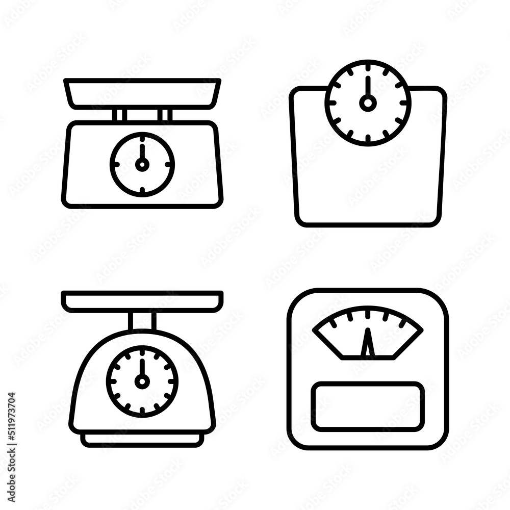 Fototapeta premium Scales icon vector. Weight scale sign and symbol