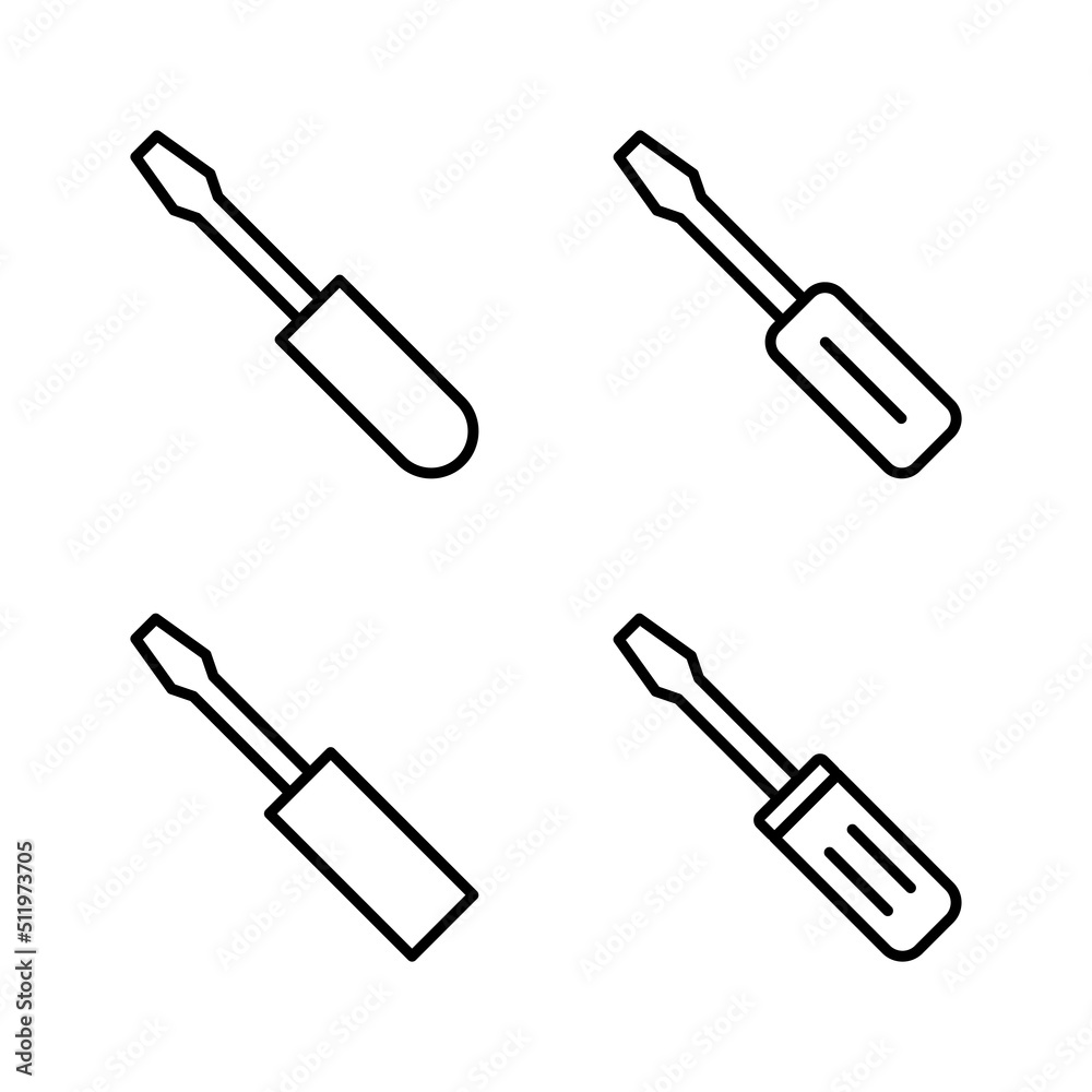 Screwdriver icon vector.tools sign and symbol Screwdriver icon vector.tools sign and symbol