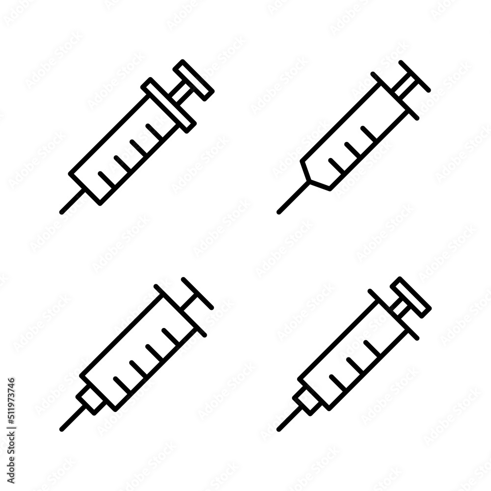 Syringe icon vector. injection sign and symbol.vaccine icon Syringe icon vector. injection sign and symbol.vaccine icon
