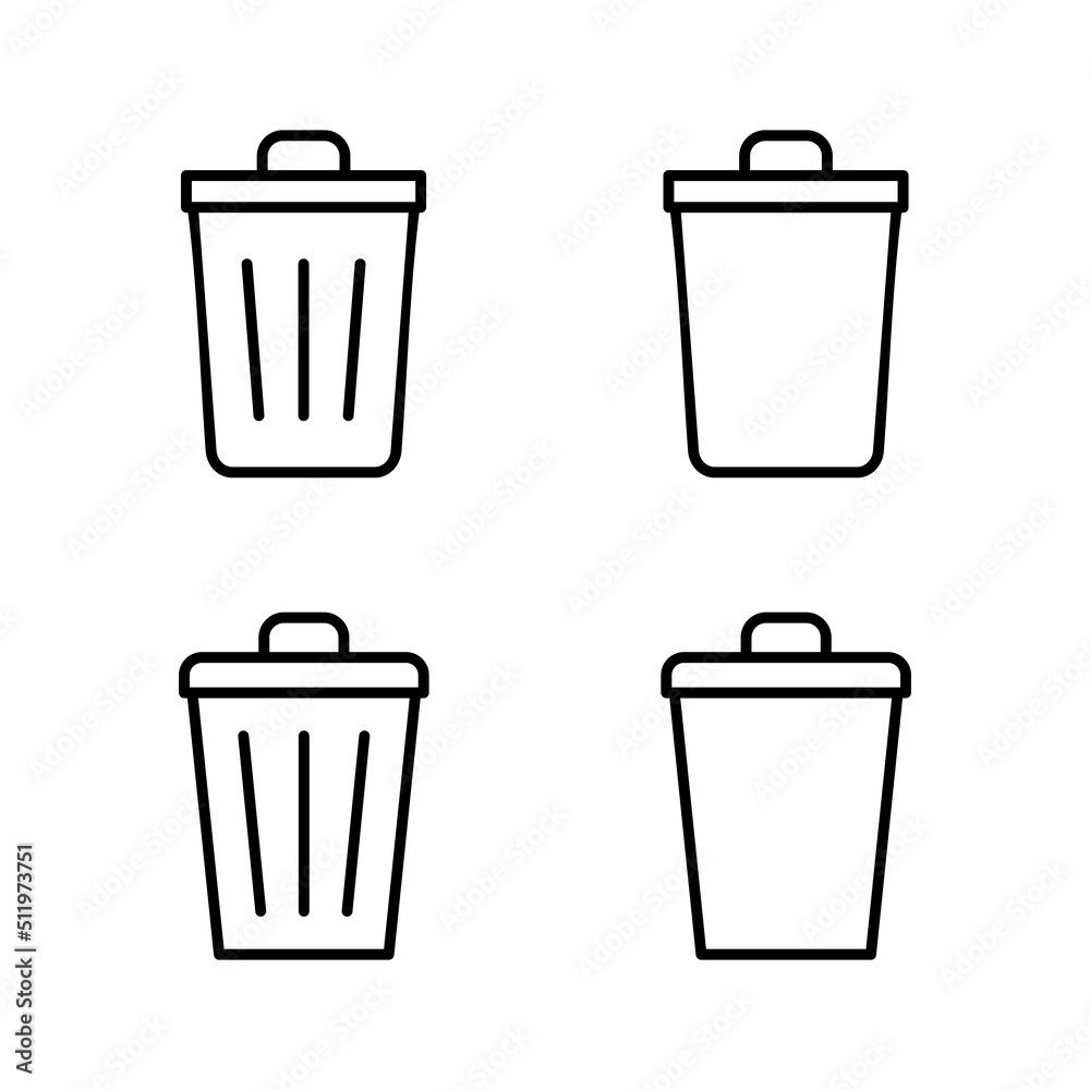 Trash icon vector. trash can icon. delete sign and symbol. Trash icon vector. trash can icon. delete sign and symbol.