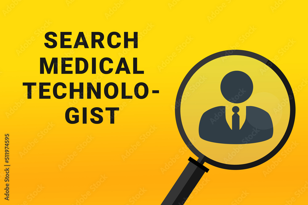 Medical Technologist career. Build a career concept. Medical Technologist working. Medical Technologist career text on yellow background. Loupe symbolizes job search. Wallpapers on theme jobs. Medical Technologist career. Build a career concept. Medical Technologist working. Medical Technologist career text on yellow background. Loupe symbolizes job search. Wallpapers on theme jobs.
