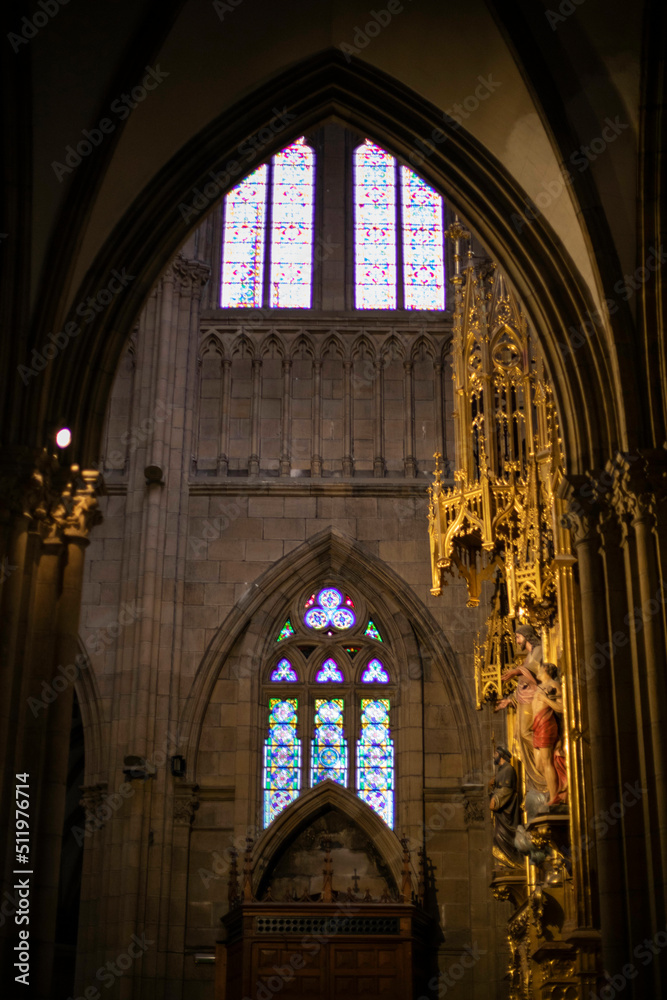 interior of Good Shepherd of San Sebastian Cathedral in Spain