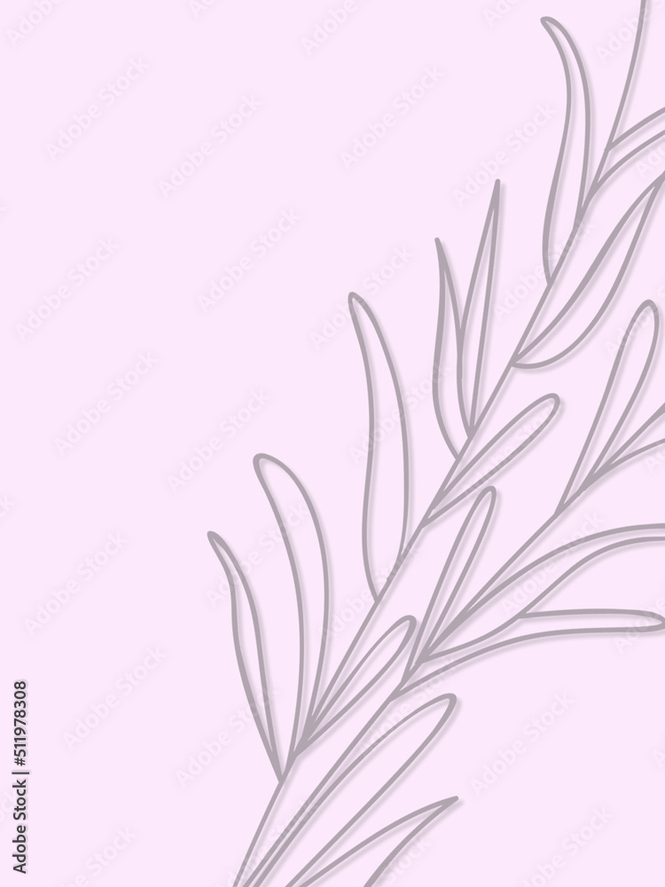 Obraz premium peach background with cross plants