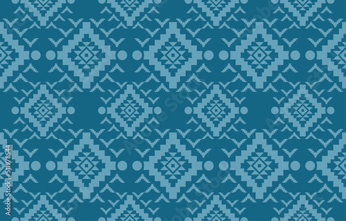 Fototapeta Navajo native american fabric seamless pattern,geometric tribal ethnic traditional background, design elements, design for carpet,wallpaper,clothing,rug,interior,embroidery vector illustration