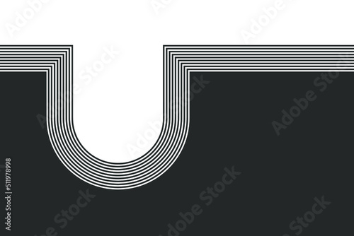 Geometric minimalist artwork with simple line.