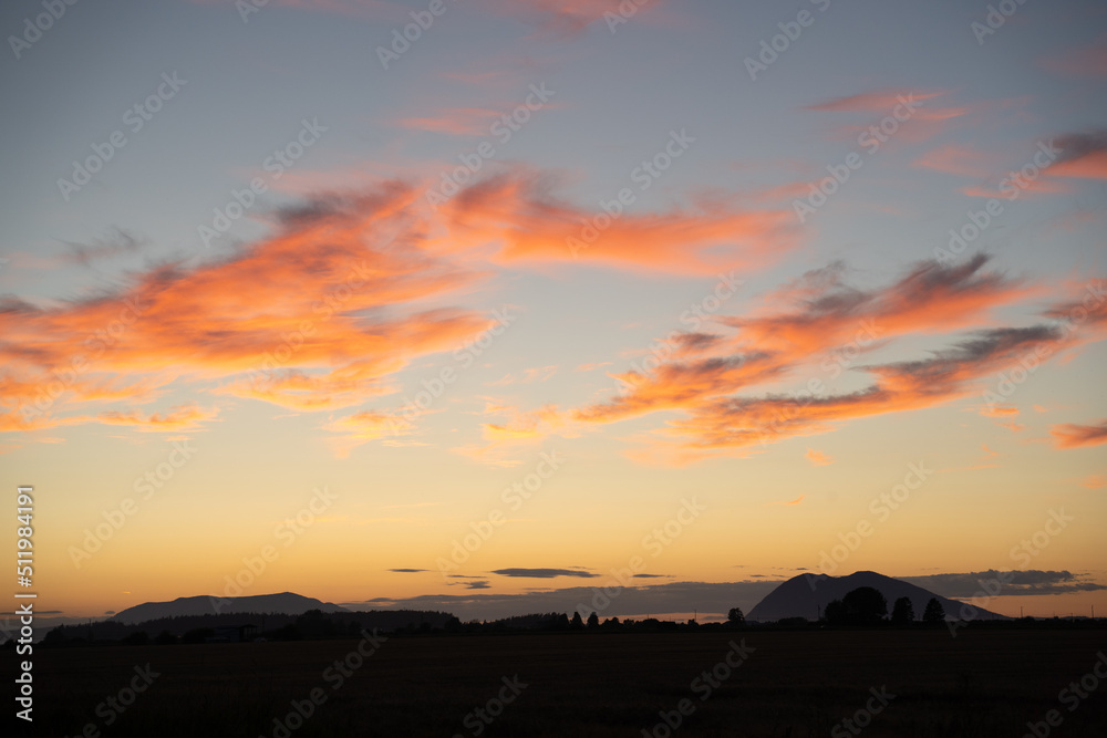 Obraz premium Orange Sunset Clouds