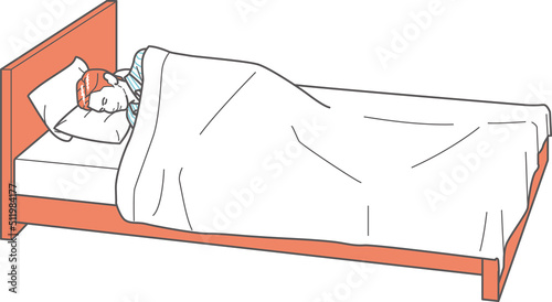睡眠　男性　ベッド
