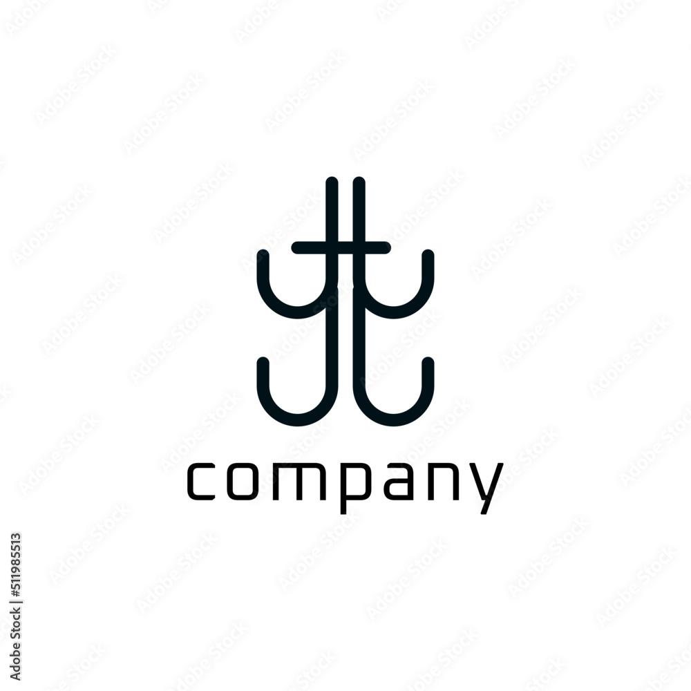 flat abstract tech logo template flat abstract tech logo template