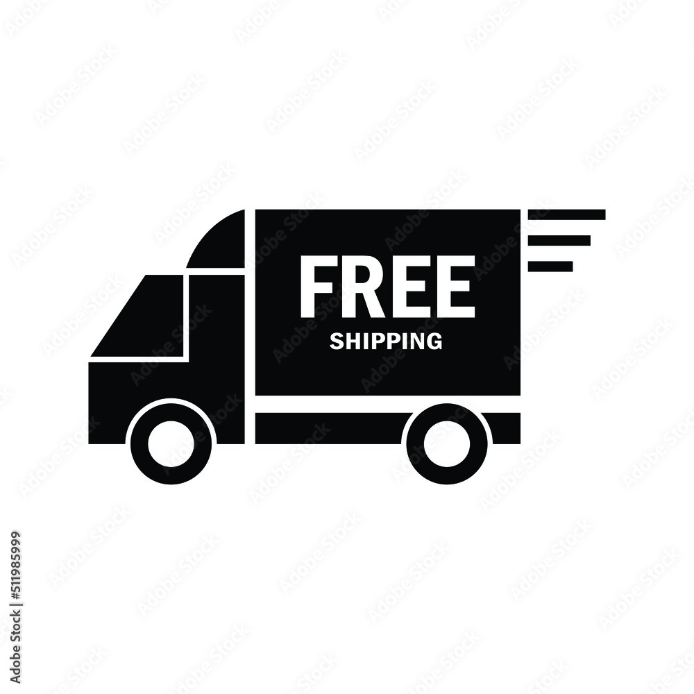 Free shipping icon design isolated on white background Free shipping icon design isolated on white background