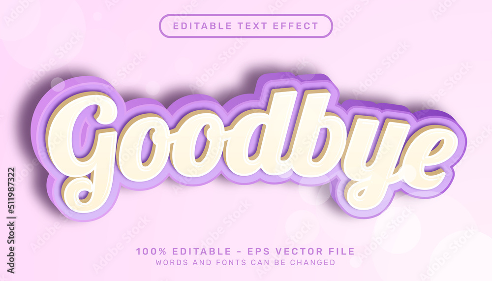 goodbye 3d editable text effect template goodbye 3d editable text effect template