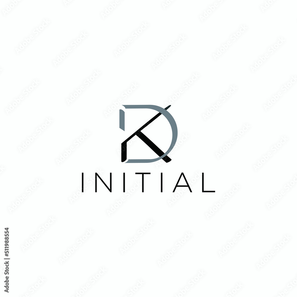 logo design vector initial DK with modern style logo design vector initial DK with modern style