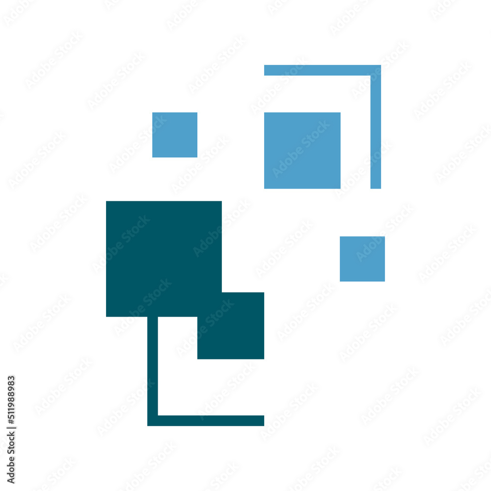 tech digital signage pixel icon tech element vector logo icon illustrator