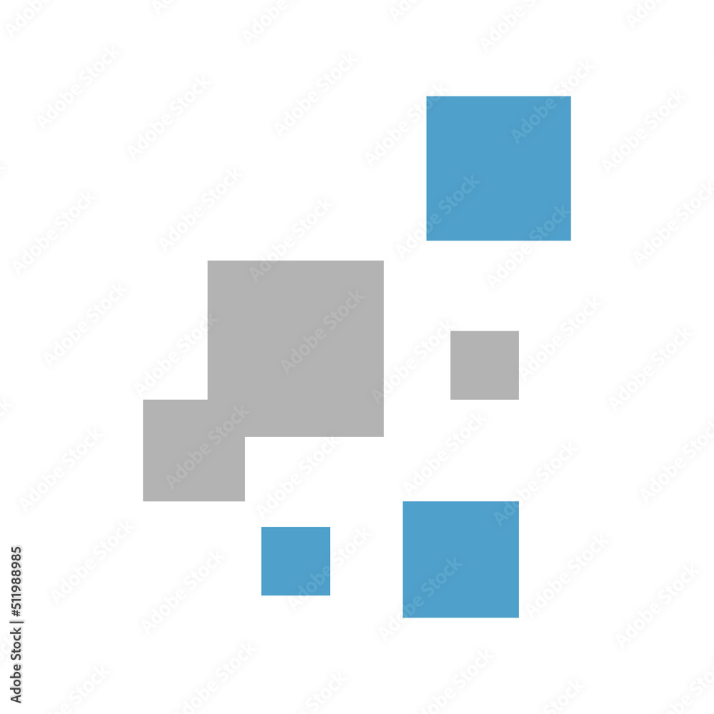 simple tech box digital signage pixel icon tech element vector logo icon illustrator