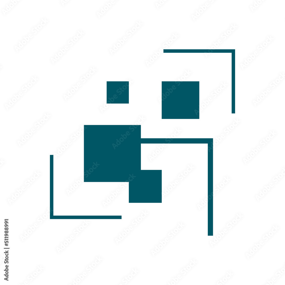 tech digital signage pixel icon tech element vector logo icon illustrator