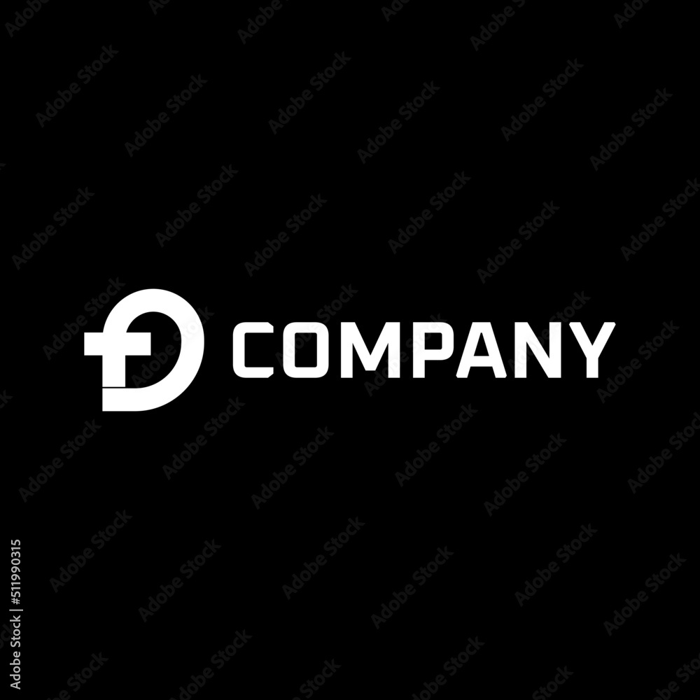 Fototapeta premium monogram letter fd logo template