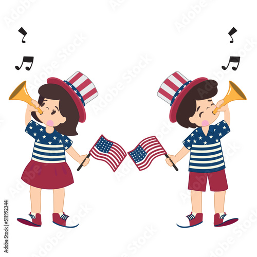 Children celebrate Independence Day in the United States.
