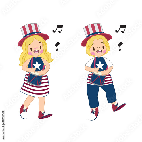 Children celebrate Independence Day in the United States.