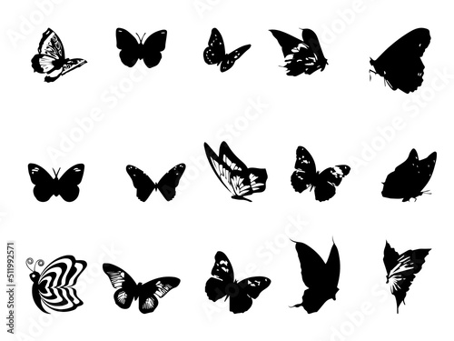Free Butterfly Vector. Butterfly Images. Black Butterfly Silhouette Vector Free Vector Download