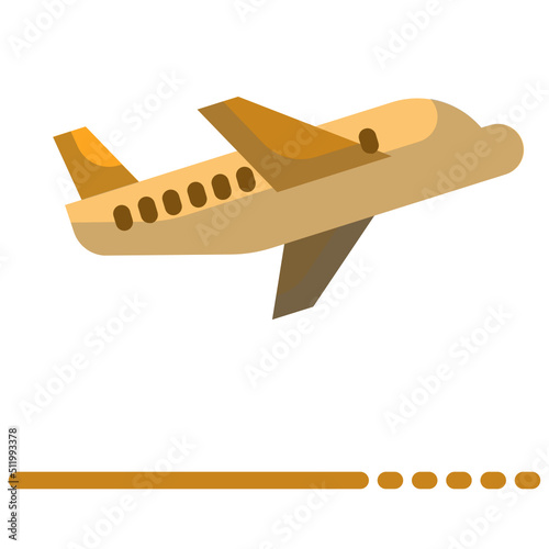 A airplane take off flat icon © souayang