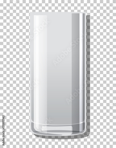 Empty collins glass isolated
