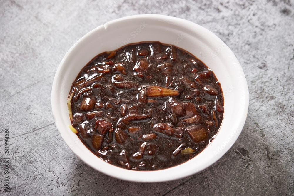 jajangmyeon, black bean sauce noodles jajangmyeon, black bean sauce noodles