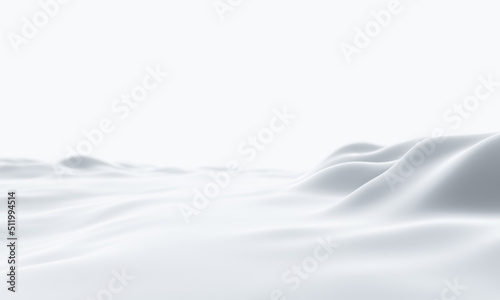 3D render white snow mountain. © Kavik