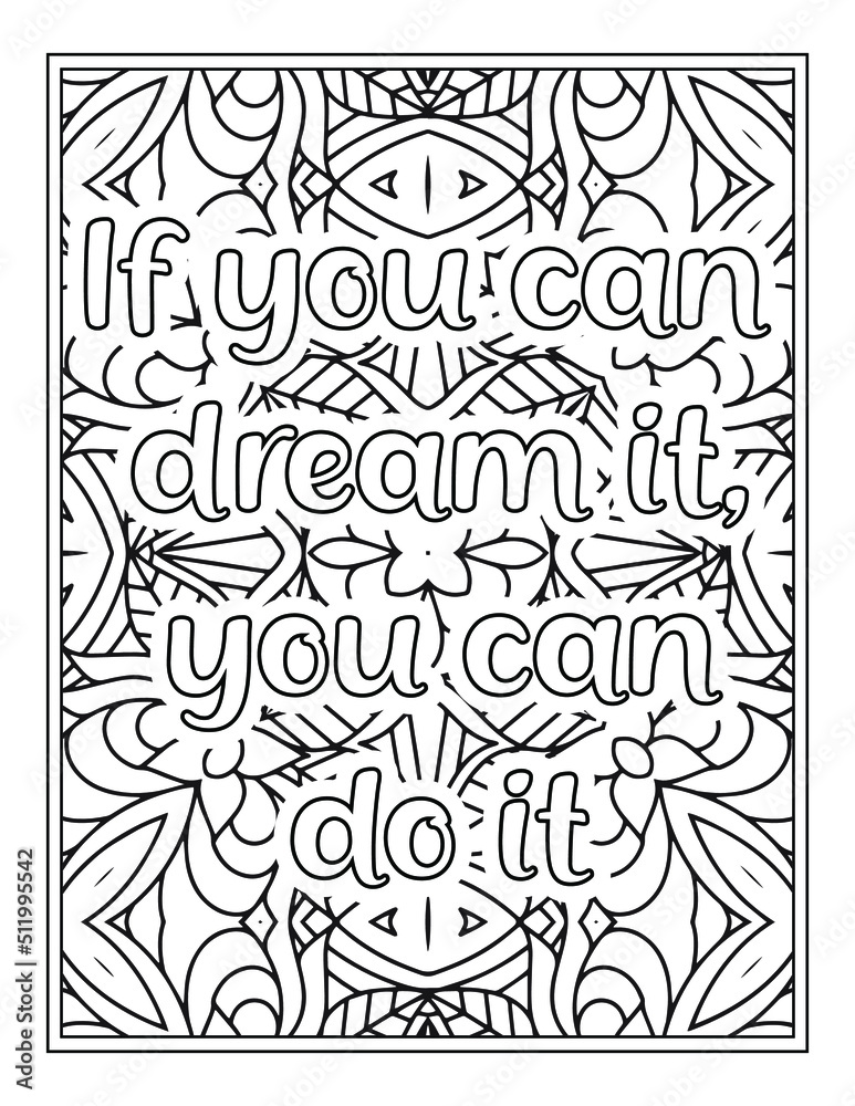 Quote Coloring Pages for Adults and Teens - Best Coloring Pages For Kdp