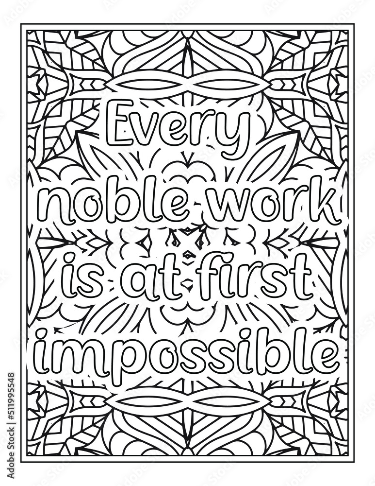 Quote Coloring Pages for Adults and Teens - Best Coloring Pages For Kdp coloring book