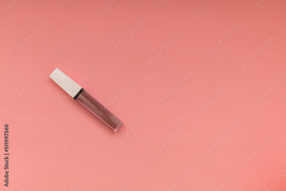 Lipstick on a pink background, object shot Lipstick on a pink background, object shot