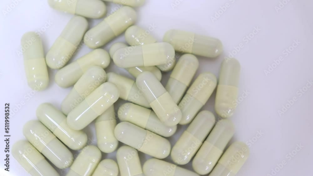 Medicines tablets white background video Medicines tablets white background video
