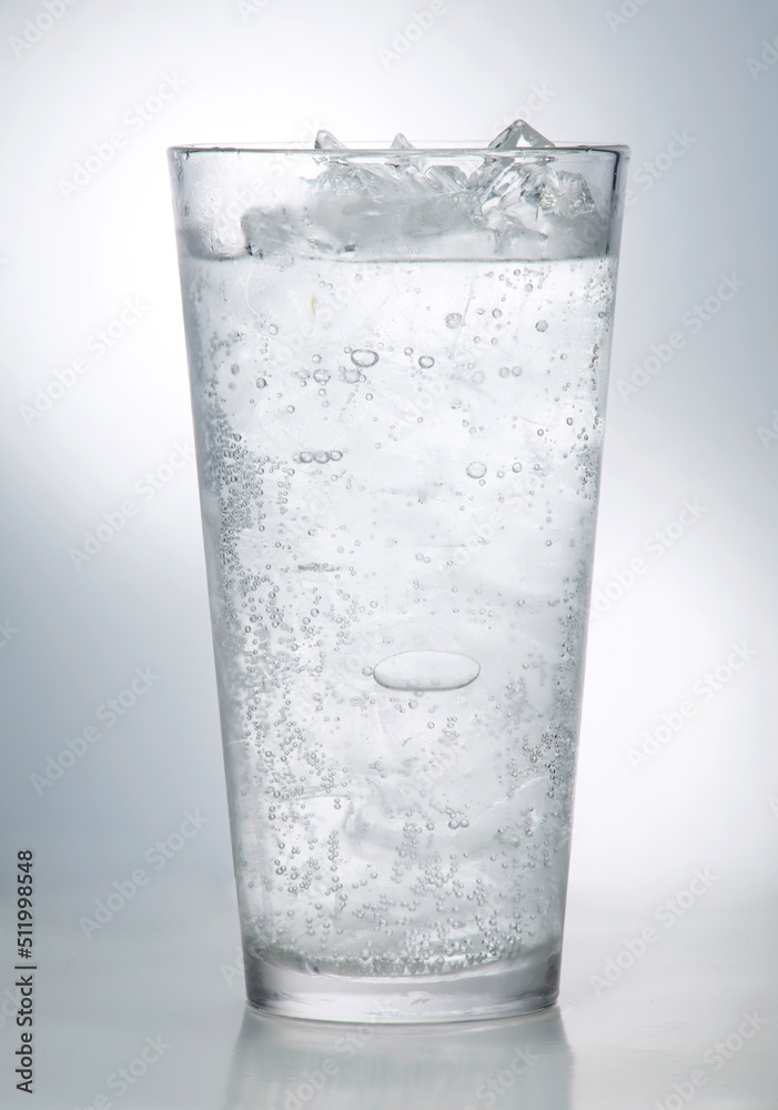 Delicious drink, sparkling water with ice Delicious drink, sparkling water with ice