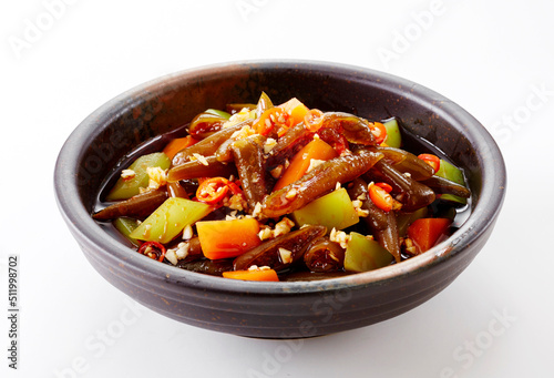 Delicious Chinese food, cold dishes Hot and sour sea vegetables