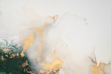 Marble ink abstract art from exquisite original painting for abstract background . Painting was painted on high quality paper texture to create smooth marble background pattern of ombre alcohol ink .