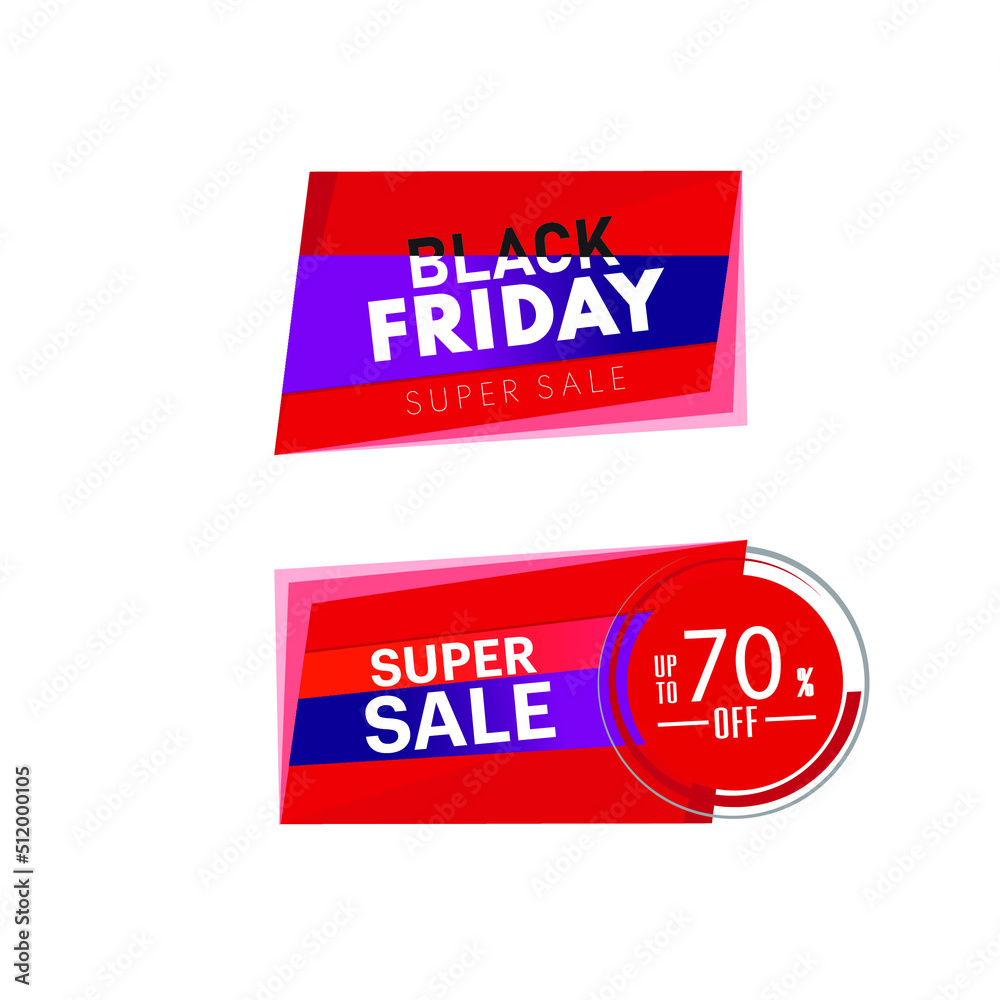 Special Offer 70% off price tag vector format,Super Sale and Special offer Banners. Red and Blue Vector illustration.
