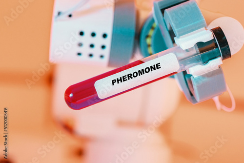Pheromone In test tube in biochemical lab photo