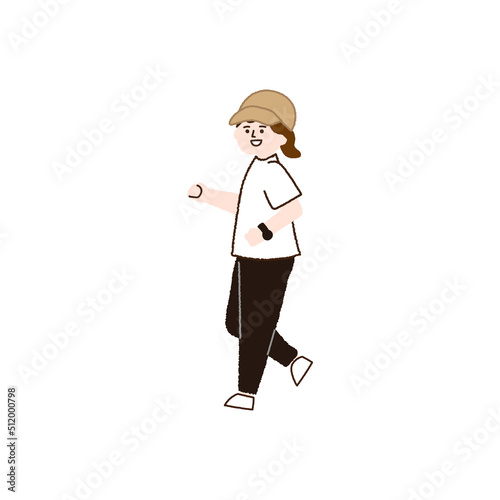 運動する女性