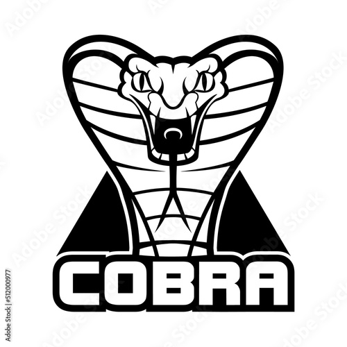 cobra head logo opening mouth with triangular shield
