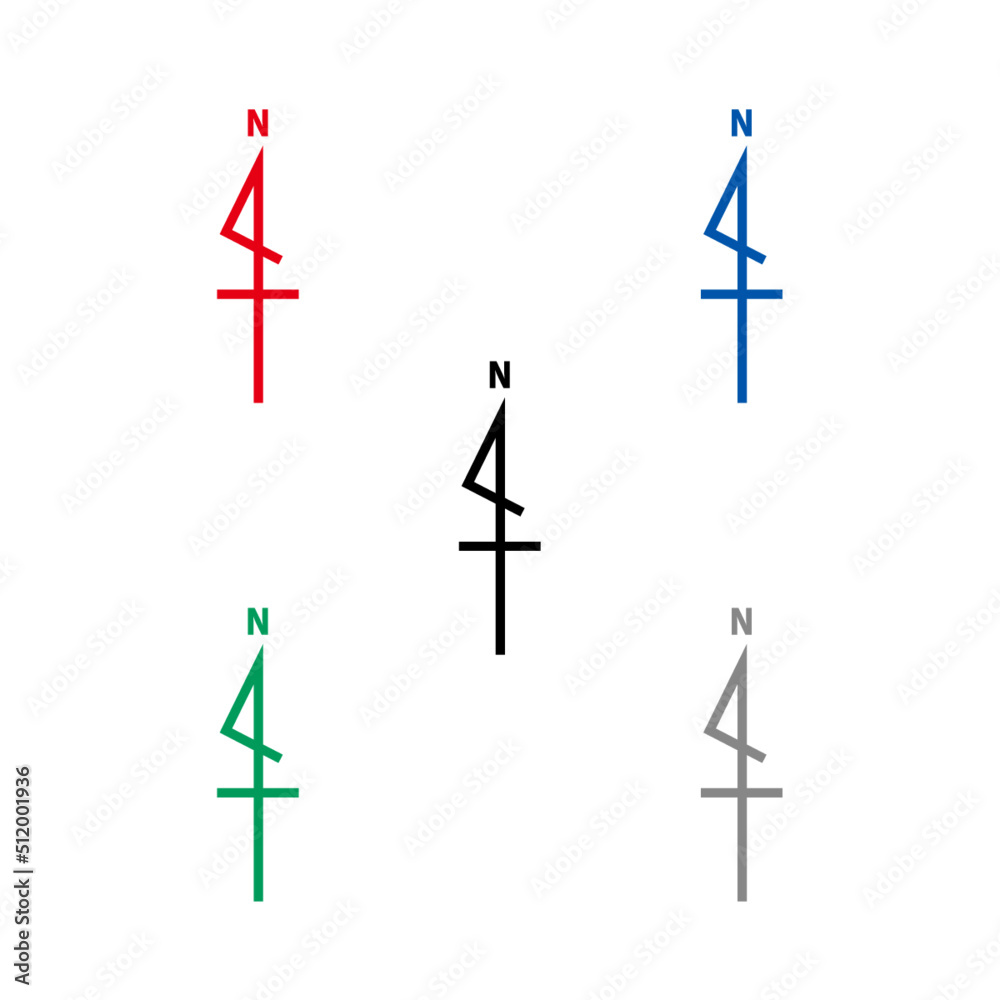方位記号 5色セット 02 方位記号 5色セット 02